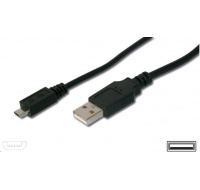 PREMIUMCORD Kabel USB 2.0 A-Micro B propojovací 0,2m (černý)