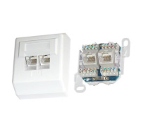 Zásuvka Profi UTP 2x RJ45 Cat5E, krone, na omítku