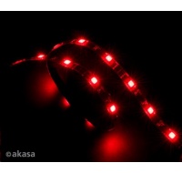 AKASA LED pásek Vegas, Molex 12V napájení, 60cm, červený