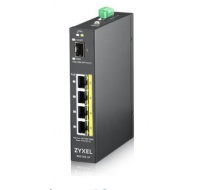 Zyxel RGS100-5P 5-port Gigabit PoE switch, 4x GbE + 1x SFP, PoE budget 120W, DIN rail/Wall mount, IP30