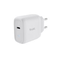 TRUST nabíječka 45W Maxo, USB-C, Nabíječka do zdi, 2m USB-C kabel, bílá