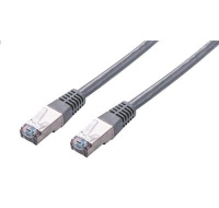 C-TECH kabel patchcord Cat5e, FTP, šedý, 15m