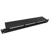 Solarix Patch panel Solarix 24 x RJ45 CAT5E STP 1U SX24-5E-STP-BK-N