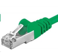 PREMIUMCORD Patch kabel CAT6a S-FTP, RJ45-RJ45, AWG 26/7 7m zelená