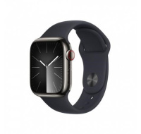 APPLE Watch Series 9 GPS + Cellular 41mm Graphite Stainless Steel Case with Midnight Sport Band - S/M