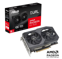 BAZAR - ASUS VGA AMD Radeon RX 7600 DUAL V2 OC 8G, 8G GDDR6, 3xDP, 1xHDMI - Po opravě (Bez příslušenství)