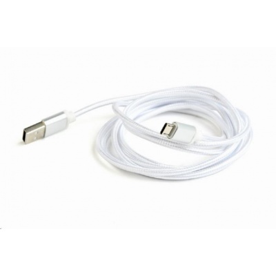 GEMBIRD Kabel CABLEXPERT USB A Male/Micro B Male 2.0, 1,8m, opletený, stříbrný, blister