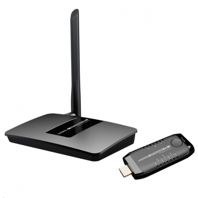 PREMIUMCORD HDMI Wireless extender na 20m, umožňující přepínat až 10 vysílacích zařízení jako počítač nebo notebook