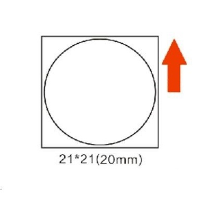 Niimbot štítky R 21x21mm 300ks RoundB pro B21, B21S, B3S, B1