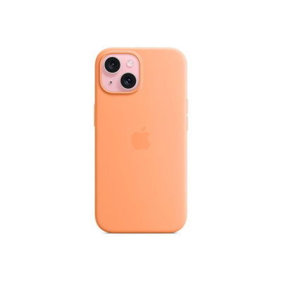 APPLE iPhone 15 Silicone Case with MagSafe - Orange Sorbet