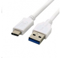 kabel C-TECH USB 2.0 AM na USB-C (AM/CM), 1m, bílá