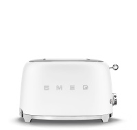 Smeg TSF01WHMEU toustovač / topinkovač, 2 toasty, 6 úrovní opékání, zásuvka na drobky, styl. 50. let, matně bílá