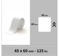 BAZAR - Niimbot štítky R 45x60mm 125ks Bílé pro B21, B21S, B3, B1S - Poškozený obal (Komplet)