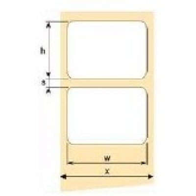 OEM samolepící etikety 50mm x 25mm, bílý PE, cena za 2000 ks