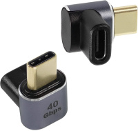 PremiumCord Adaptér USB-C na USB-C, USB 4.0, zahnutý 90°