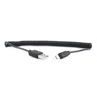 GEMBIRD Kabel CABLEXPERT USB A Male/Micro B Male 2.0, 1,8m, Black, kroucený