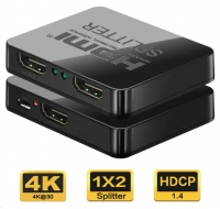 PREMIUMCORD HDMI splitter 1-2 porty, s napájením z USB, 4K, FULL HD, 3D