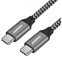 PREMIUMCORD Kabel USB-C (USB 3.2 Gen 2, 3A, 60W, 20Gbit/s) bavlněný oplet, 1,5m