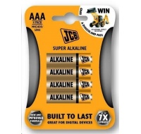 JCB SUPER alkalická baterie LR03, blistr 4 ks