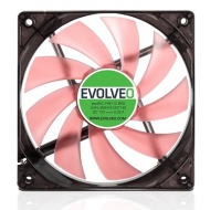 EVOLVEO 12L1RD ventilátor 120mm, 4 LED červený, 3pin