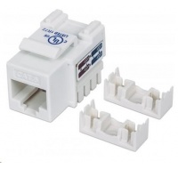 Intellinet Cat6 Keystone Jack, UTP, White, Punch-down