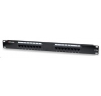 Intellinet Patch Panel, 19", Cat5e, 16-Port, UTP, 1U, Black