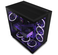 BAZAR - NZXT skříň H9 Flow dvoukomorová ATX / 4x120mm fan / až 10xfan / perforovaný top / proskl. bočnice, poškozený oba