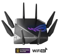 ASUS ROG Rapture GT-AX11000 (AXE11000) WiFi 6E Extendable Gaming Router, 2.5G port, Aimesh, 4G/5G Mobile Tethering