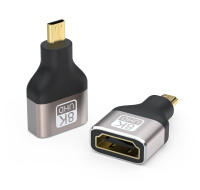 PREMIUMCORD Adapter 8K HDMI Typ A - micro HDMI Typ D, kovová, pozlacená