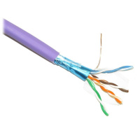 FTP kabel PlanetElite, Cat5E, drát, LS0H, Dca, fialový, 305m