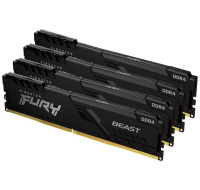 KINGSTON DIMM DDR4 128GB (Kit of 4) 3200MT/s CL16 FURY Beast Černá