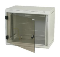 BAZAR - TRITON 19" jednodílný rozvaděč 12U/400mm, černý - rozbité sklo