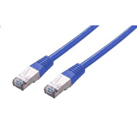 C-TECH kabel patchcord Cat5e, FTP, modrý, 0,5m