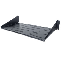 Intellinet police do racku 19", Fixed Shelf, 2U, 250mm depth, Front mounting, max load 25kg, Black