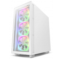 NZXT skříň H7 Elite Edition / ATX / 4x120mm (3xRGB) fan / USB-C /2x USB/ proskl. bočnice / proskl. přední panel / bílá