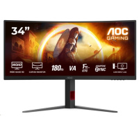 AOC MT 34" CU34G4 - 3440x1440,VA,180Hz,2xHDMI,DP,Pivot,Zakřivený